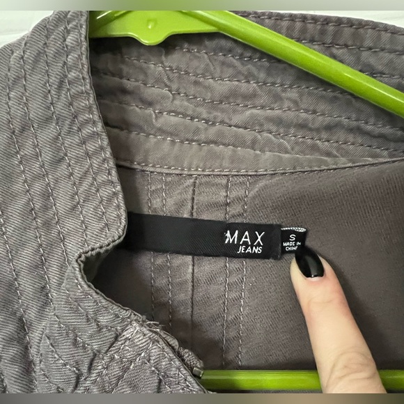 NWOT Max Jeans 100% Tencel Utility Jacket Gray sz Small - Picture 6 of 6